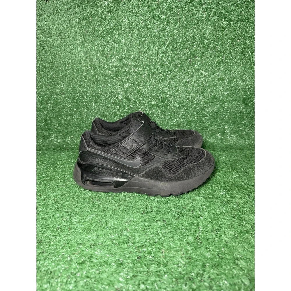 Nike Air Max‎ System Kids Size 3Y Black Walking Shoes Comfort Running Sneakers